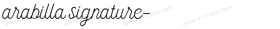 arabilla signature字体转换